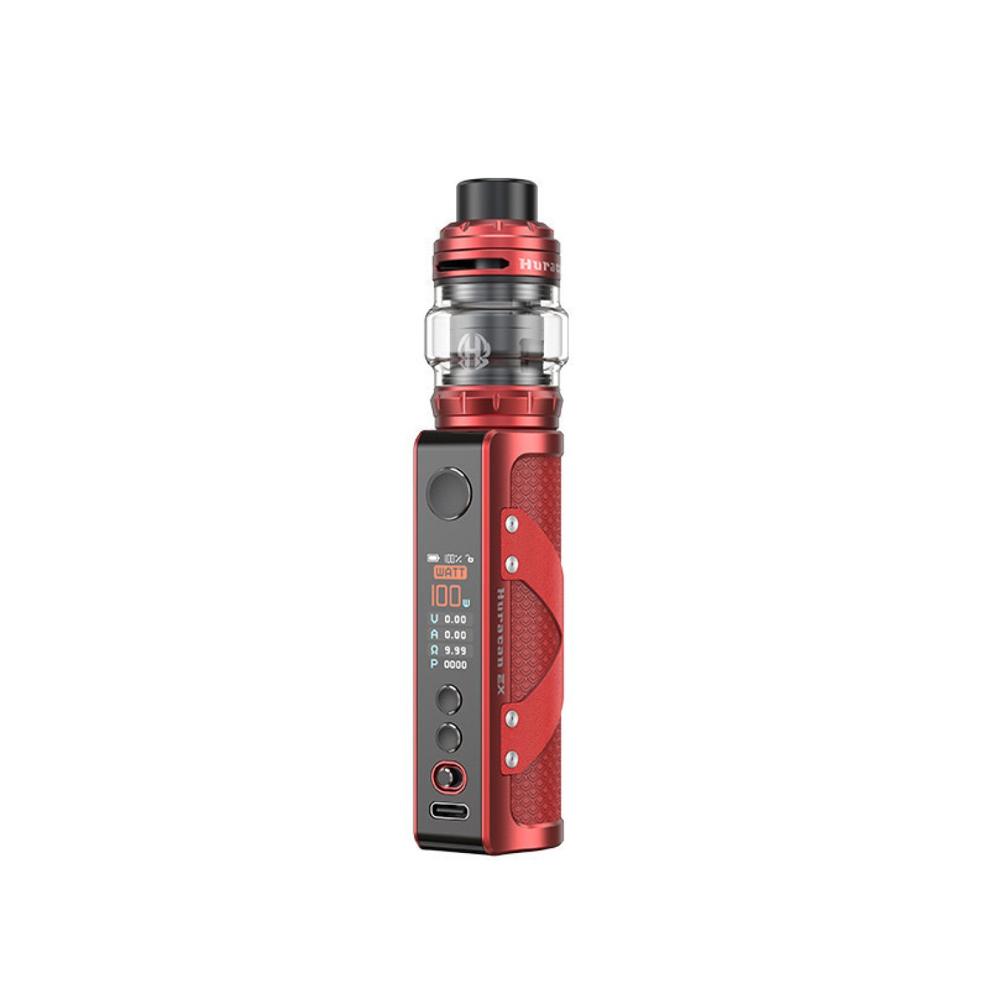 Kit Huracan EX Aspire coloris Red, box et clearomiseur rouges