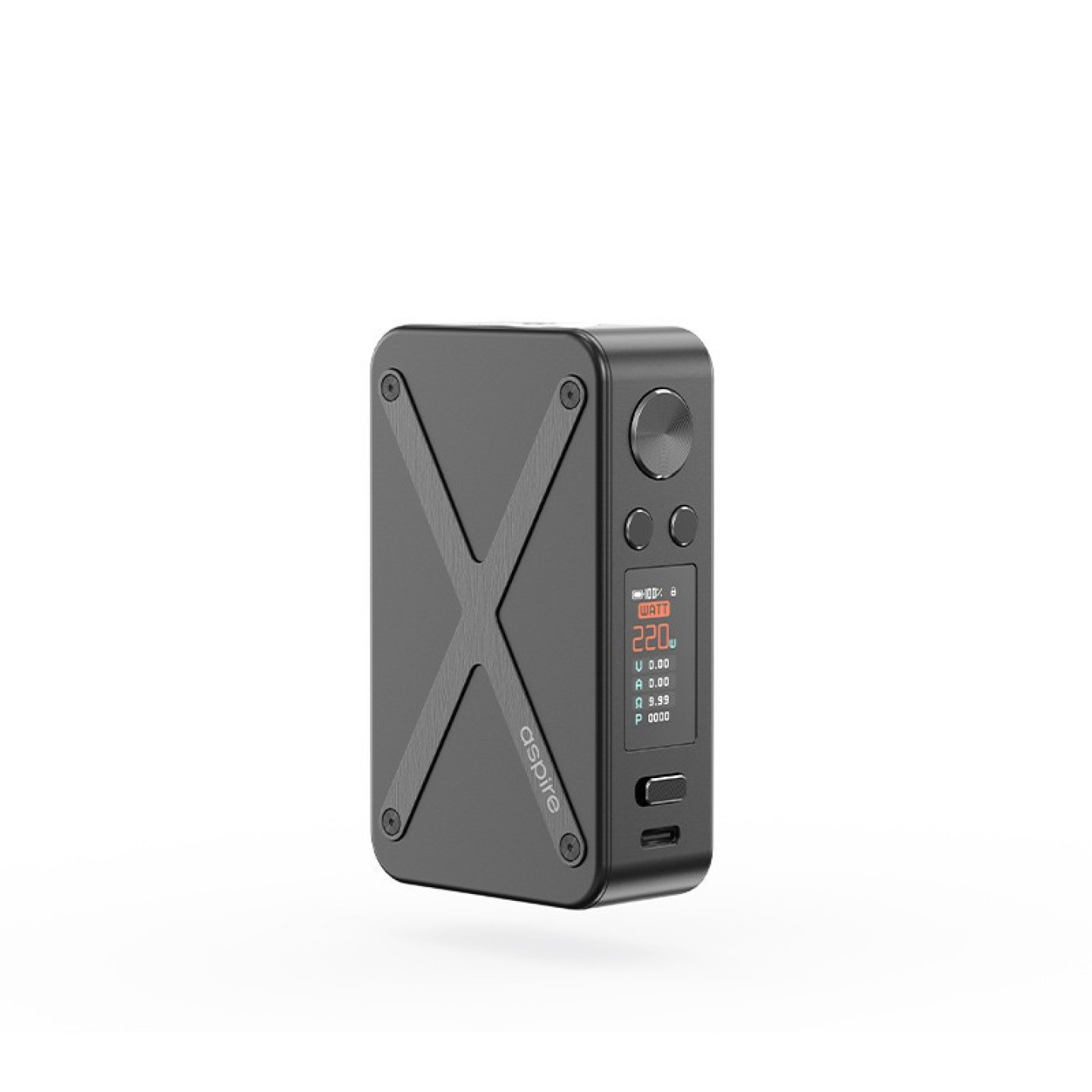 Box Revolto Aspire coloris Full Black, vue de face