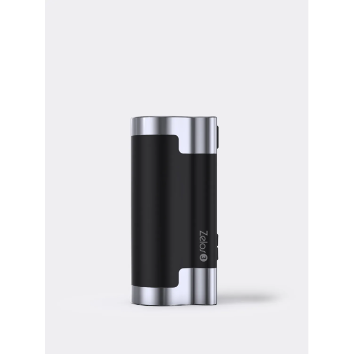 Box Zelos 3 Aspire Black vue de côté avec le logo Zelos