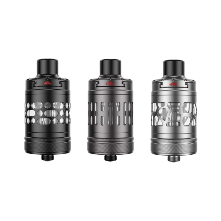 Nautilus 3SR Aspire en Black, Gunmetal et Silver côte à côte