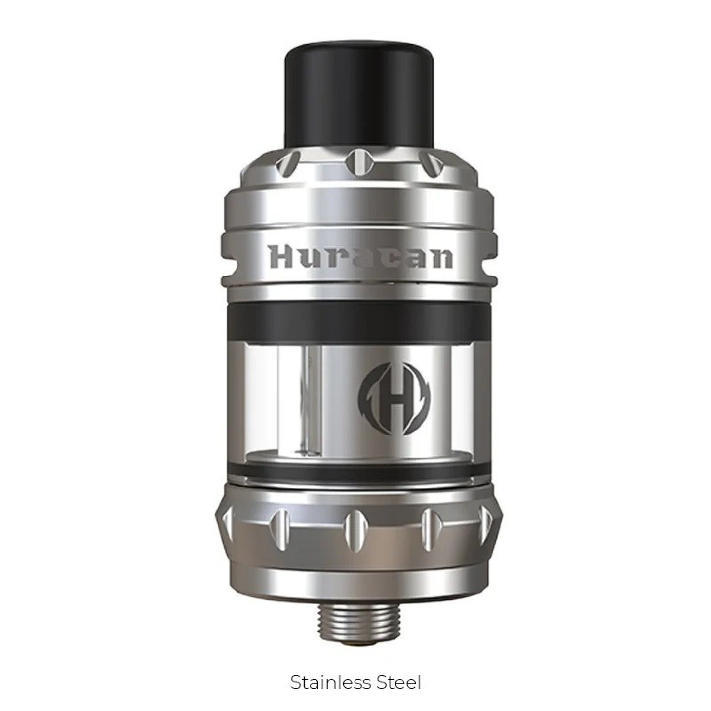 Clearomiseur Huracan Mini Aspire coloris Stainless Steel, vue de face