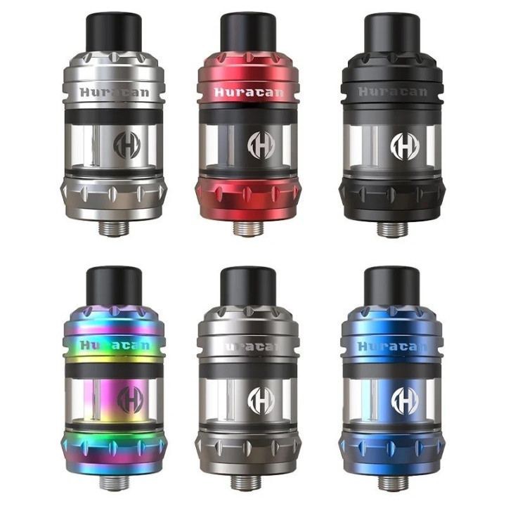 Les six coloris du clearomiseur Huracan Mini Aspire