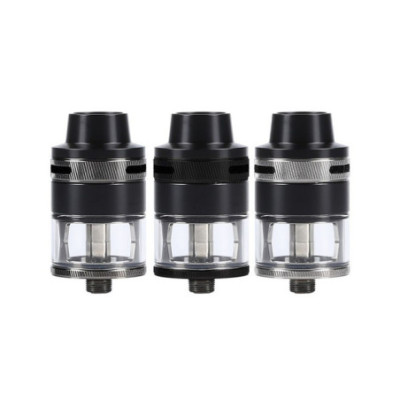 Trois clearomiseurs Revvo Aspire de face, finitions acier et noir
