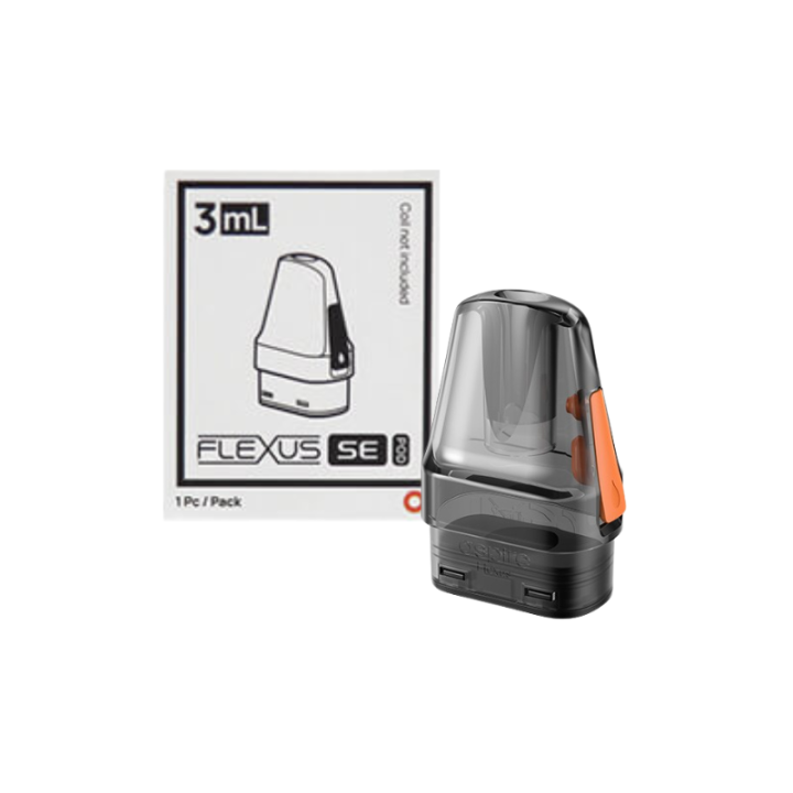 Cartouche Flexus SE 3 ml à remplissage latéral devant son emballage