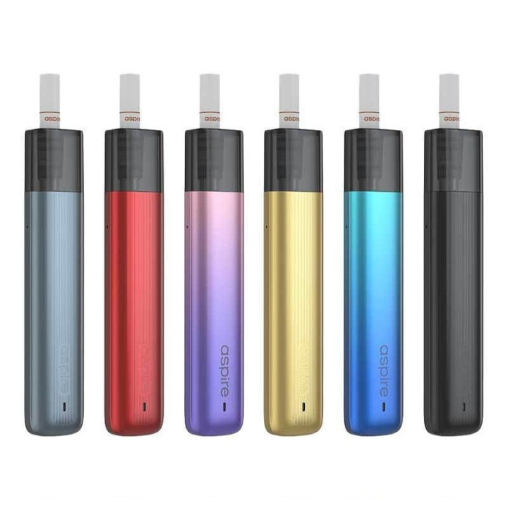 Gamme de coloris du Vilter 2 Aspire alignée avec embouts filtre