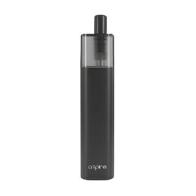 Kit Pod Vilter Aspire noir, vue de face avec son embout