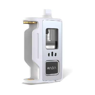Kit Raga AIO Aspire coloris White, vue de trois quarts avec la fenêtre de l'AGE RBA