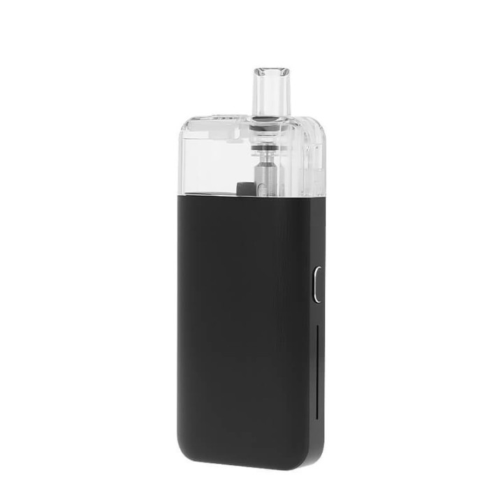 Pod Fanssy Aspire Black vu de trois quarts, côté bouton
