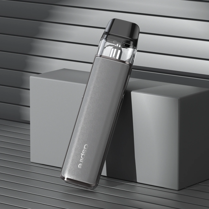 Loomix Aspire Gunmetal posé en biais, dos effet cuir