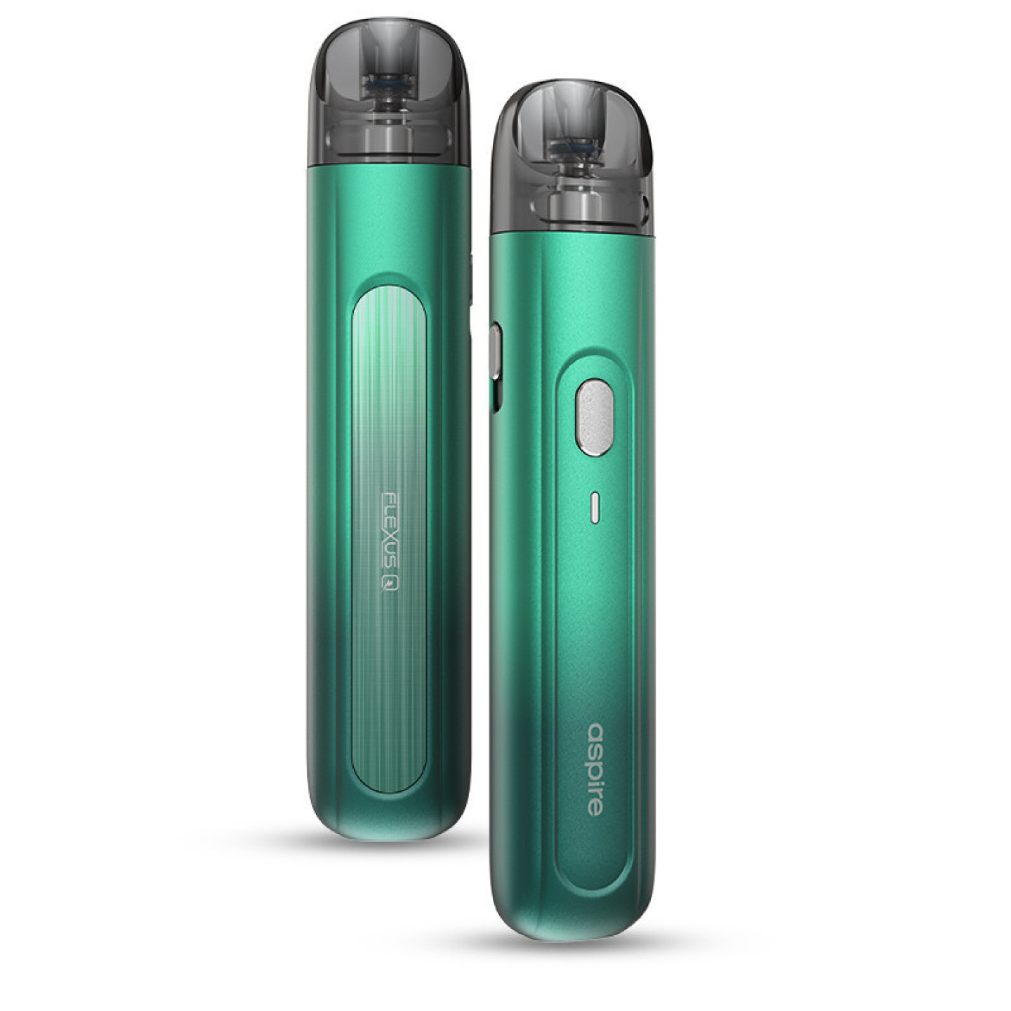 Kit Pod Flexus Q Aspire coloris Green Fade, vues de face et de dos