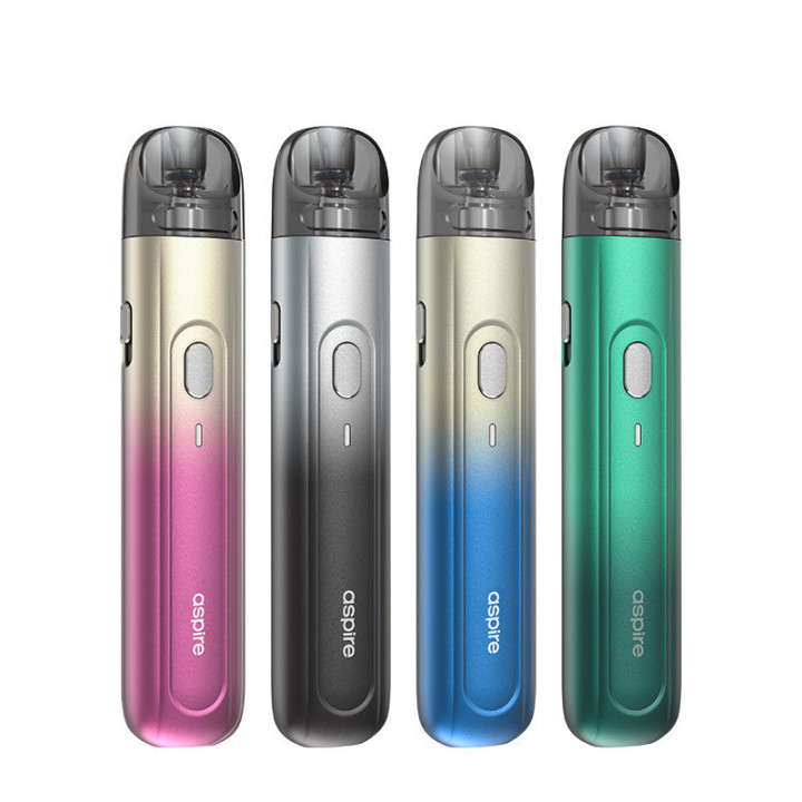 Quatre coloris Fade du kit pod Flexus Q Aspire côte à côte