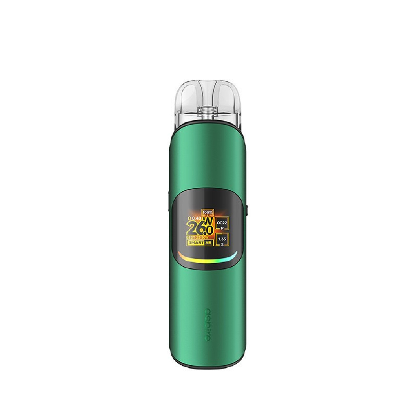 Kit Pod Pixo Neo Aspire coloris Green, cartouche transparente et écran couleur
