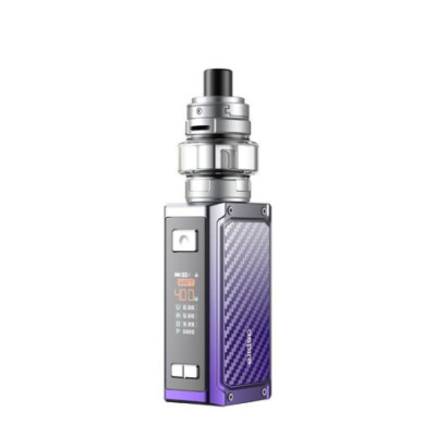 Kit Rover Plus Aspire coloris Carbon Purple Fade, box et AF Tank de face