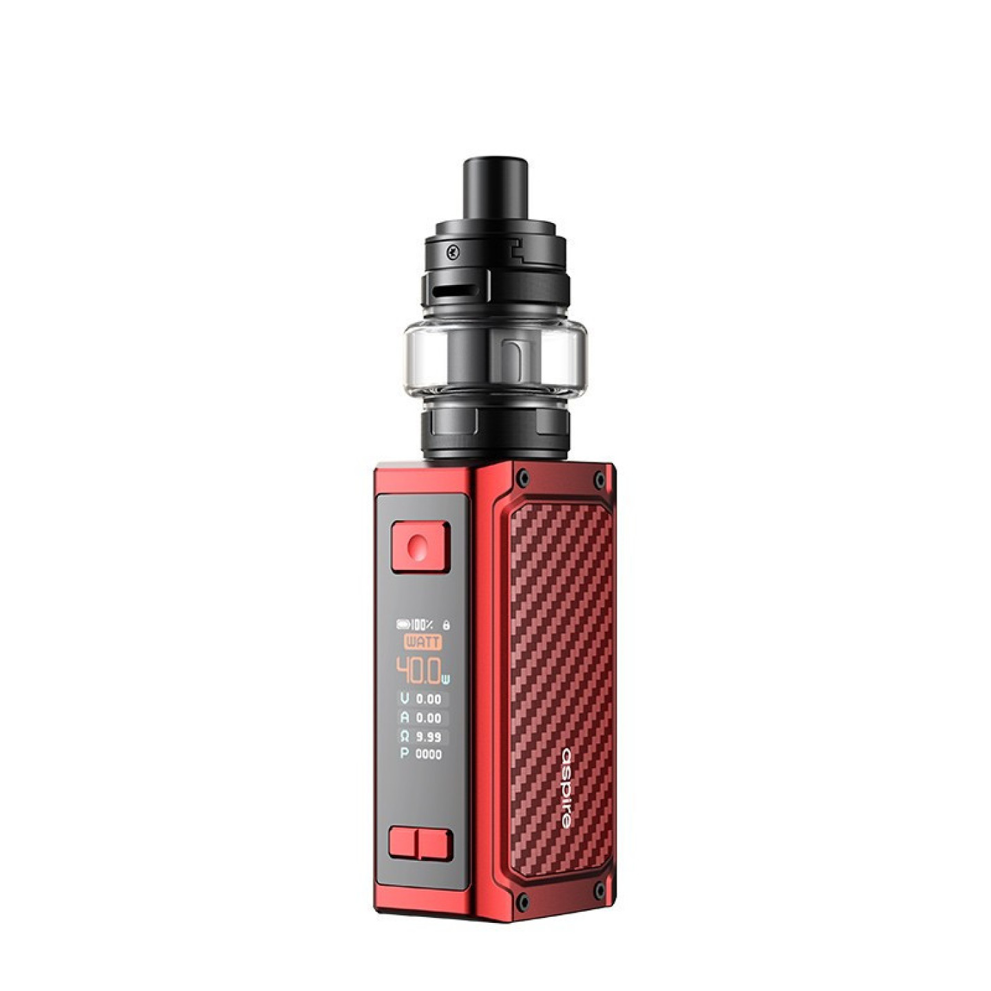Kit Rover Plus Aspire coloris Carbon Red avec clearomiseur AF Tank