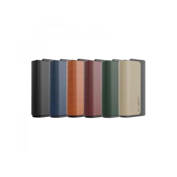 Les six coloris de la batterie externe Vilter PB Aspire alignés