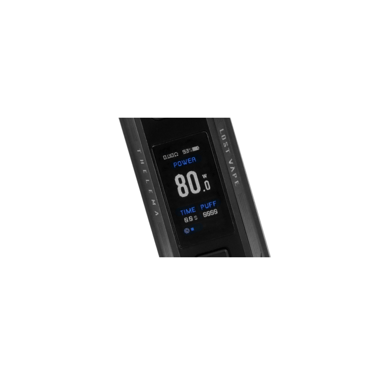 Kit Pod Thelema Urban 80 Lost Vape, gros plan de l'écran