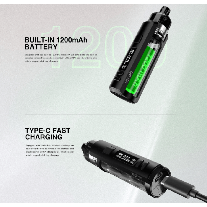 Kit Pod Ursa Mini Lost Vape, vue de dessus