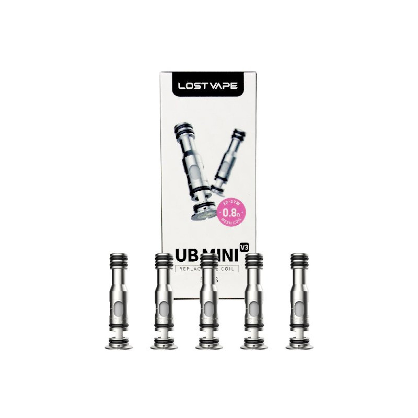 Résistance UB Mini V3 Lost Vape 0.8 ohm, gros plan