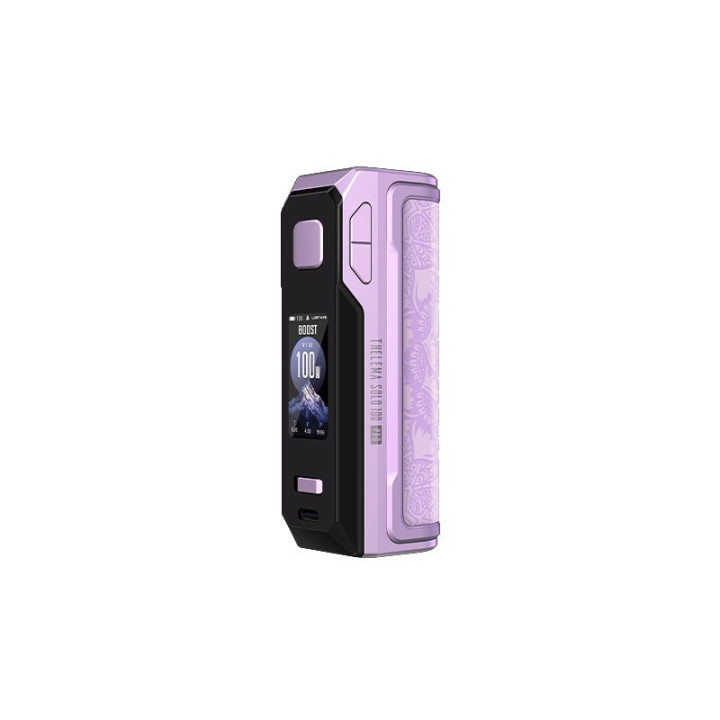 Box Thelema Solo 100 Pro Lost Vape, détail coloris Lotus Lilac