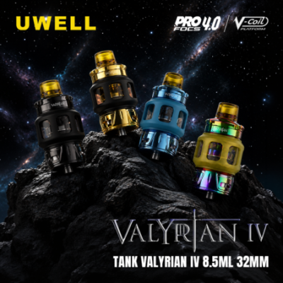 Clearomiseur Valyrian IV Uwell, vue de face