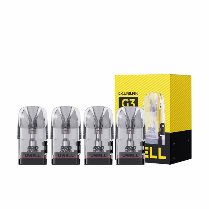 Cartouches Caliburn G3 Uwell, packaging vu de dos