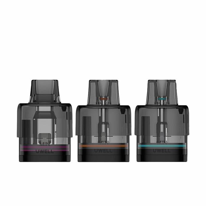 Cartouches Typhos Uwell, vue de face