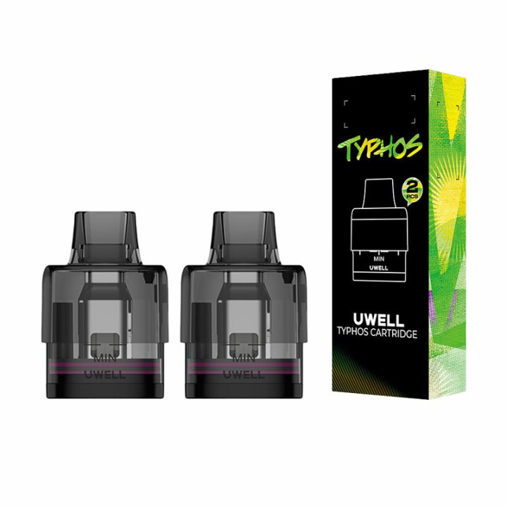 Cartouches Typhos Uwell, lot de 2 dans son emballage