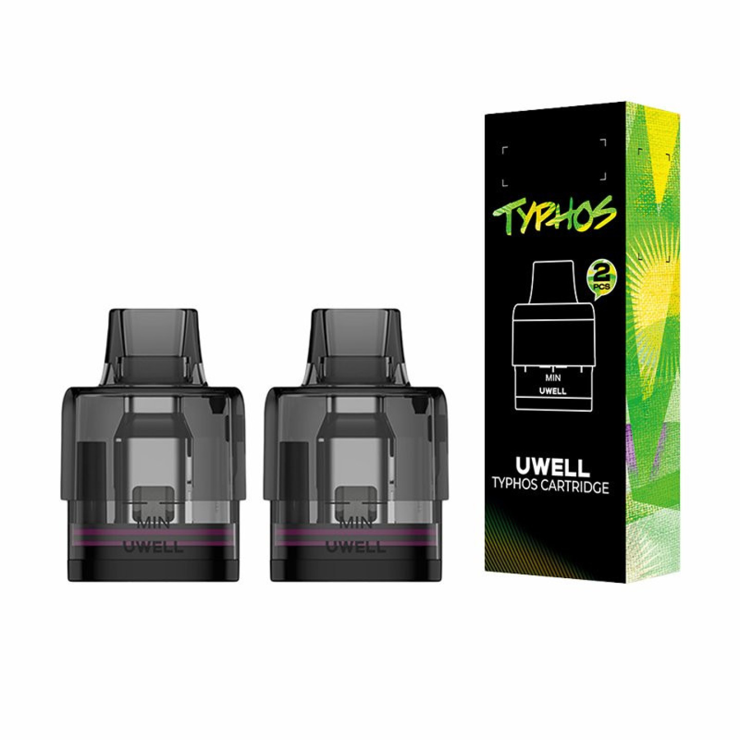 Cartouches Typhos Uwell, lot de 2 dans son emballage