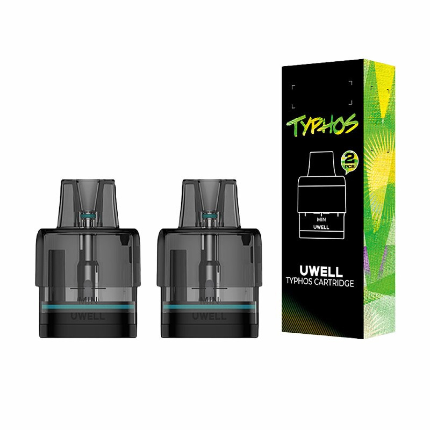 Cartouches Typhos Uwell, les trois résistances 0.3, 0.6 et 0.8 ohm