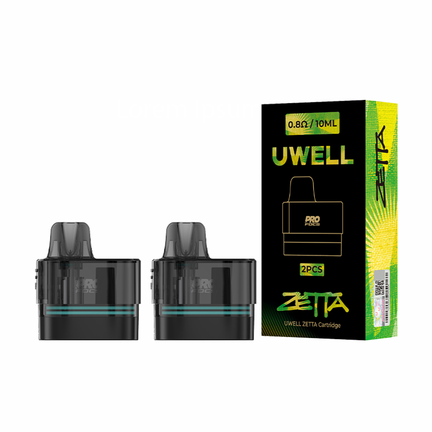 Cartouches Zetta Uwell, les deux résistances 0.6 et 0.8 ohm