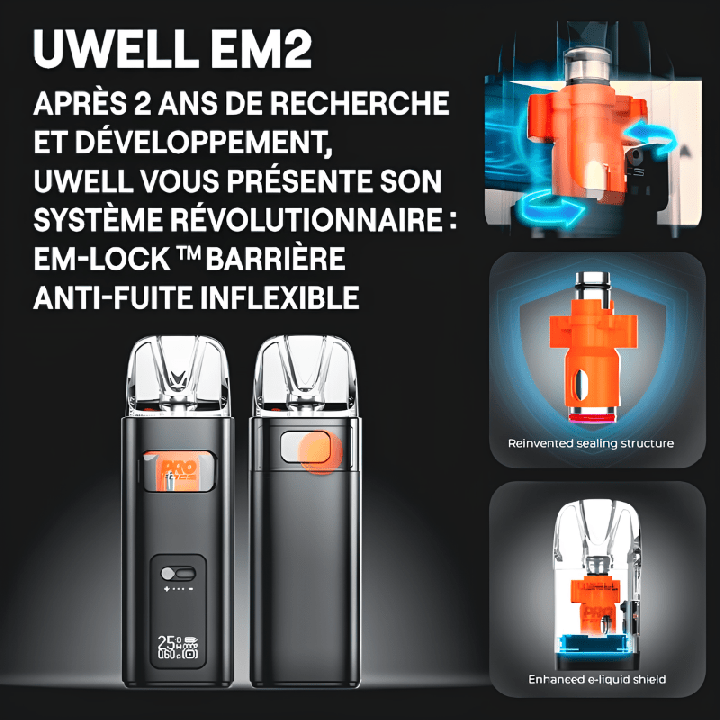 Kit Pod EM2 Uwell, vue de dos