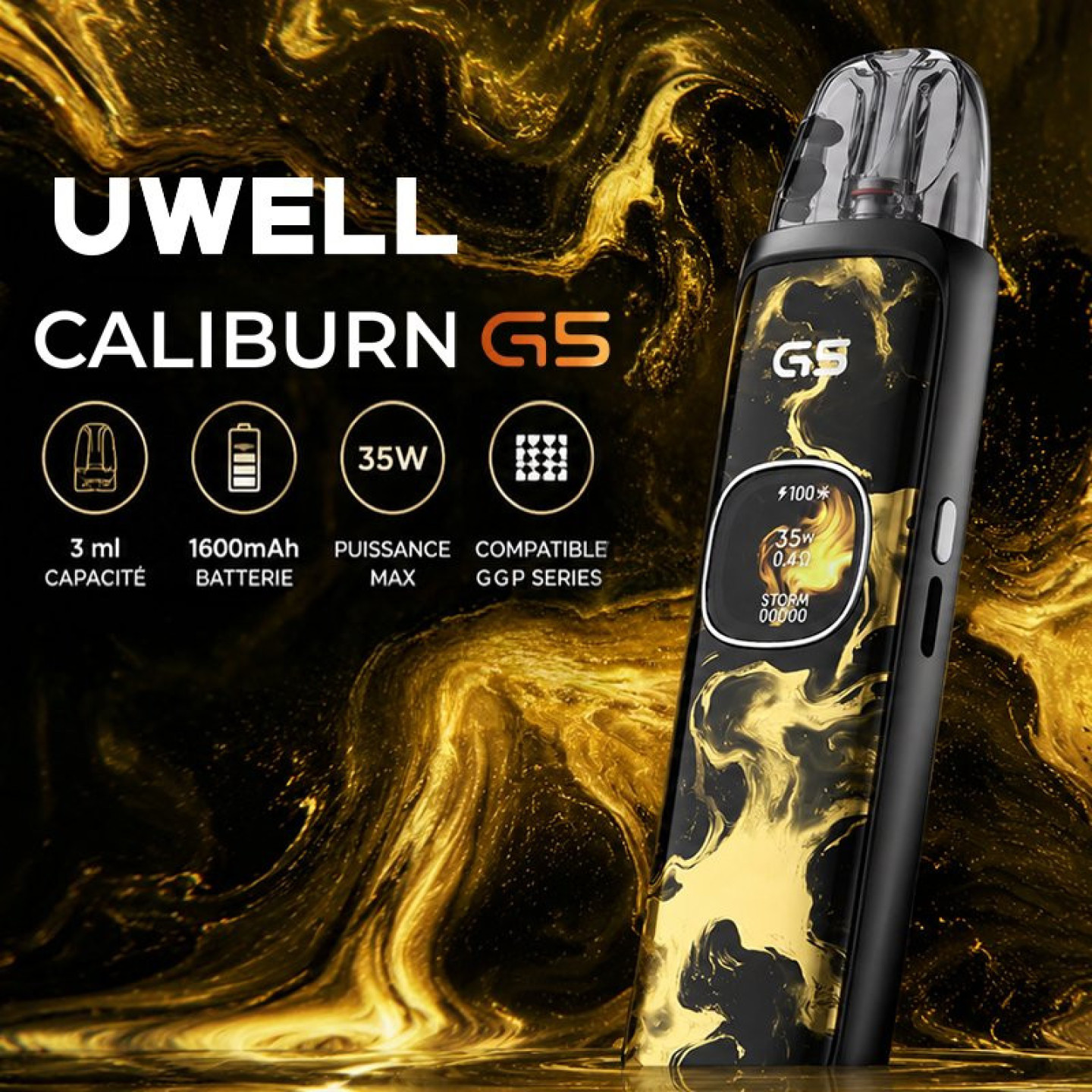 Kit Pod Caliburn G5 Uwell, autre vue
