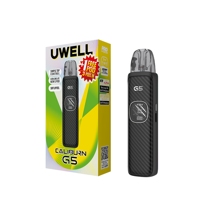 Kit Pod Caliburn G5 Uwell, vue de profil