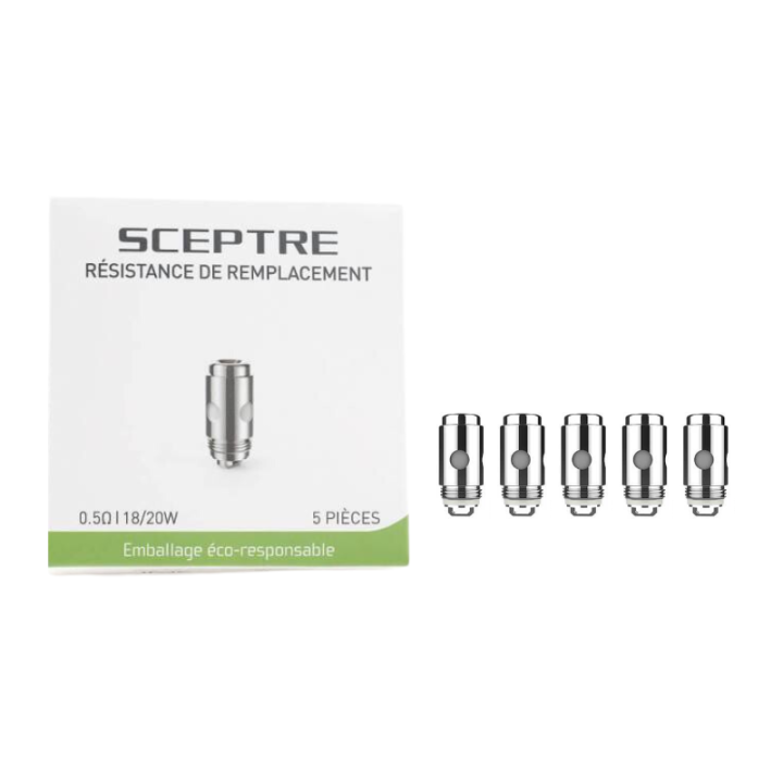 Pack de 5 résistances S-Coil Sceptre Innokin, packaging