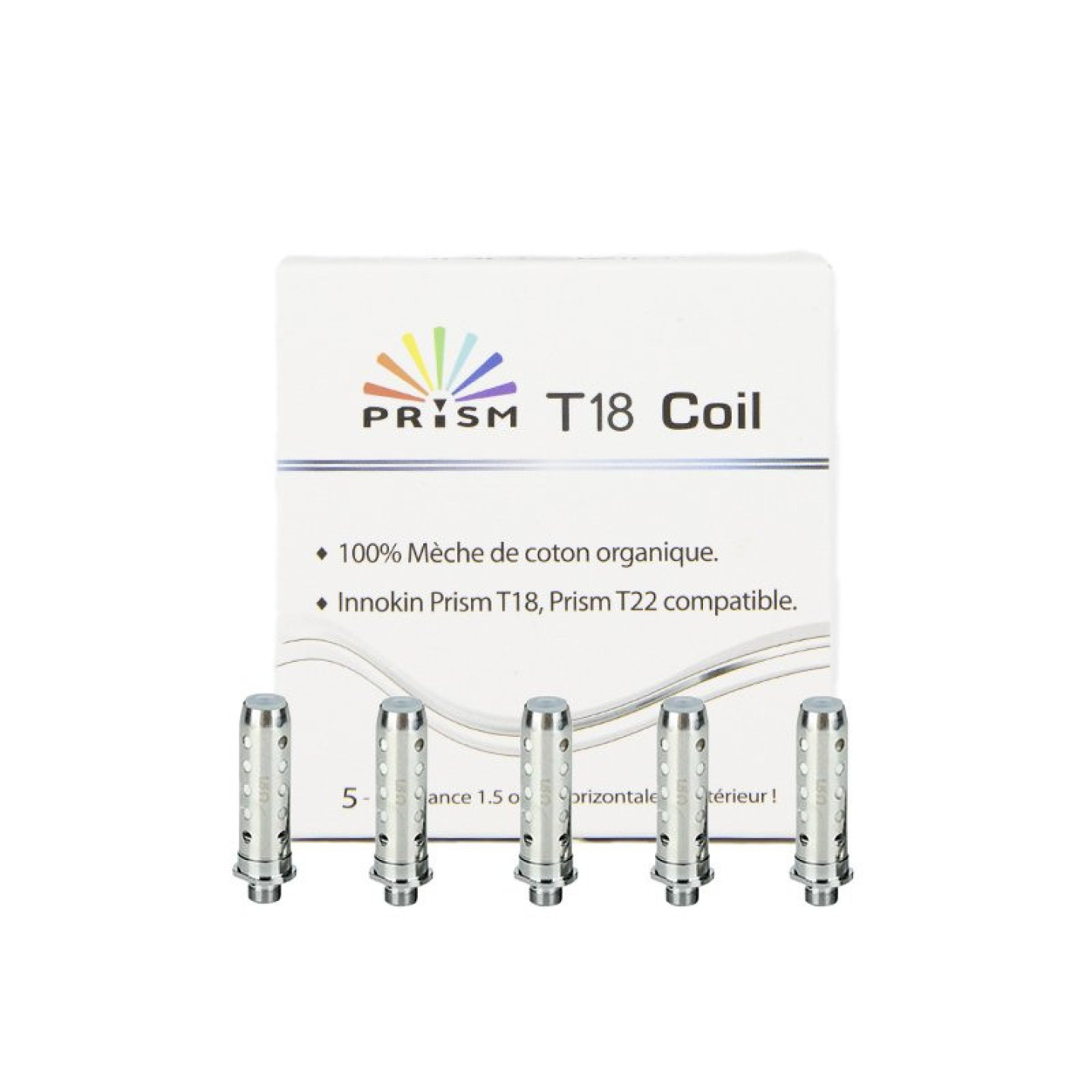 Pack de 5 résistances Prism T18 Innokin, boîte fournisseur