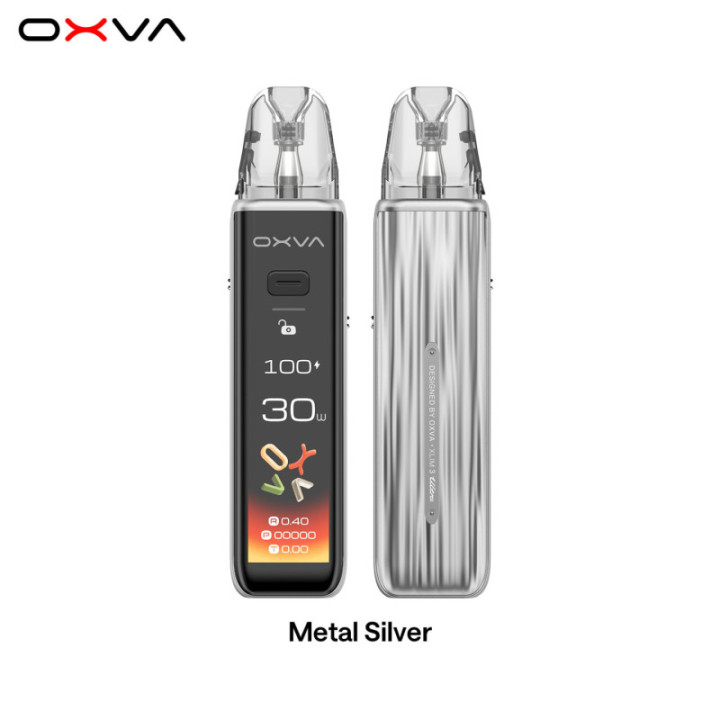 Kit Pod XLIM 3 Ultra OXVA coloris Metal Silver