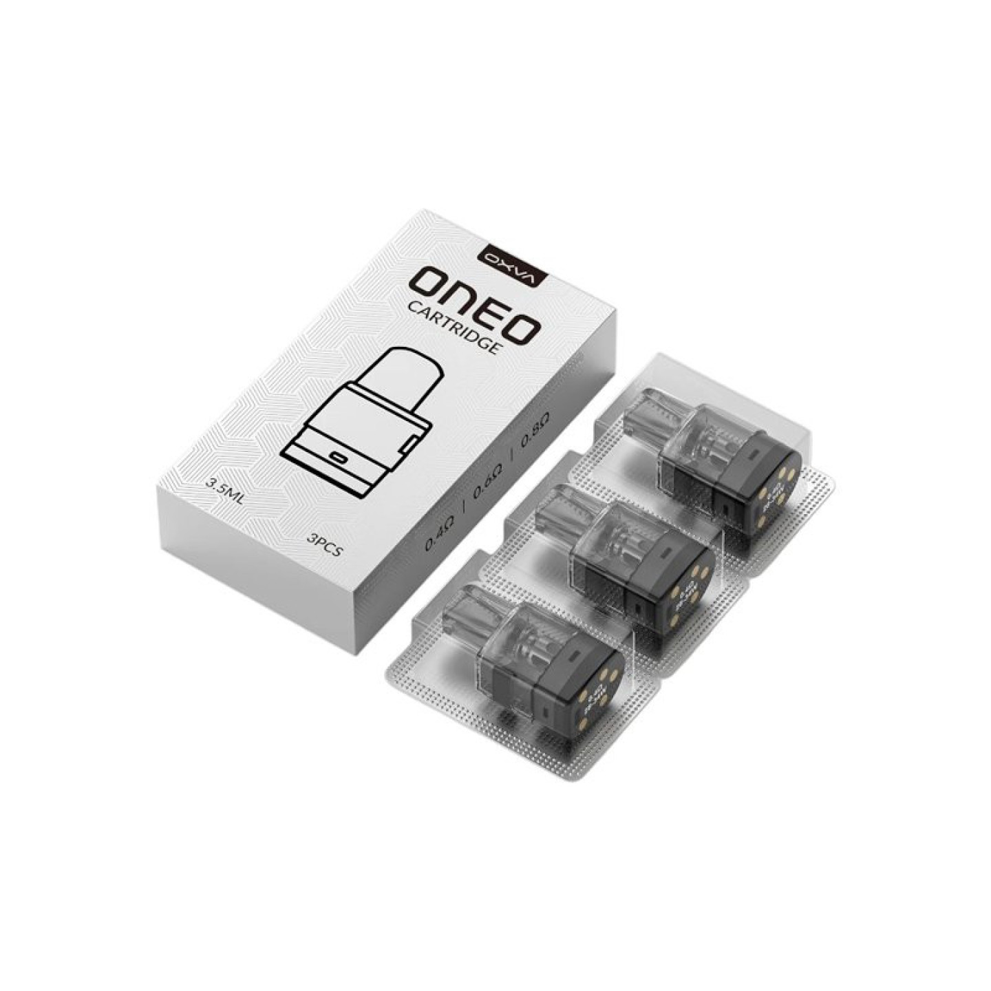 Cartouches Oneo x3 OXVA, cartouche vue de profil