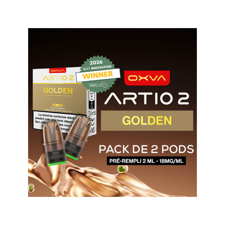Cartouches Artio 2 Golden OXVA, cartouches hors emballage