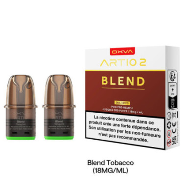 Cartouches Artio 2 Blend OXVA, packaging du pack de 2