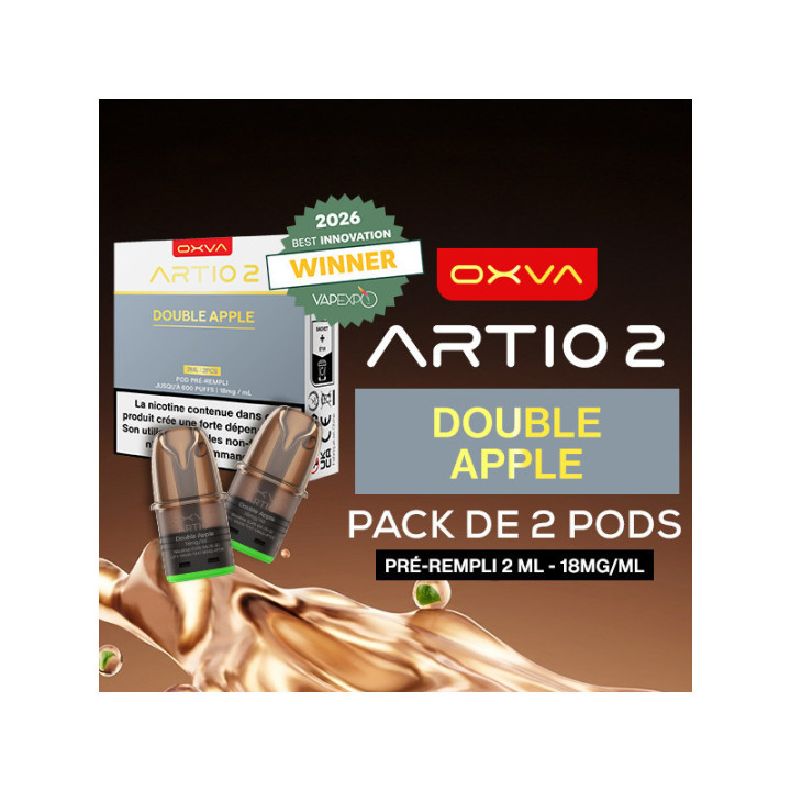 Cartouches Artio 2 Double Apple OXVA, cartouches hors emballage