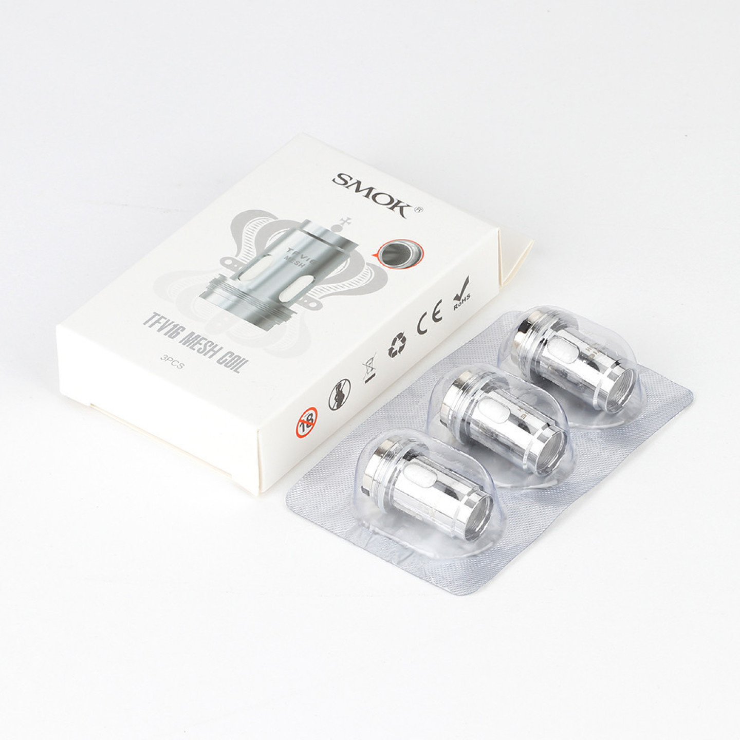 Pack de 3 résistances TFV16 Conical Mesh Smok 0.2 ohm