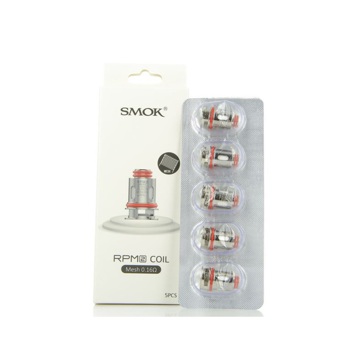 Pack de 5 résistances RPM2 Mesh Smok 0.16 ohm