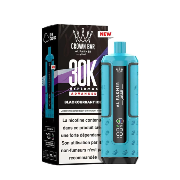 Kit Puff Hyper Max Advanced 30K - Crown Bar by Al Fakher - Blackcurrant Ice - BYCLOPE