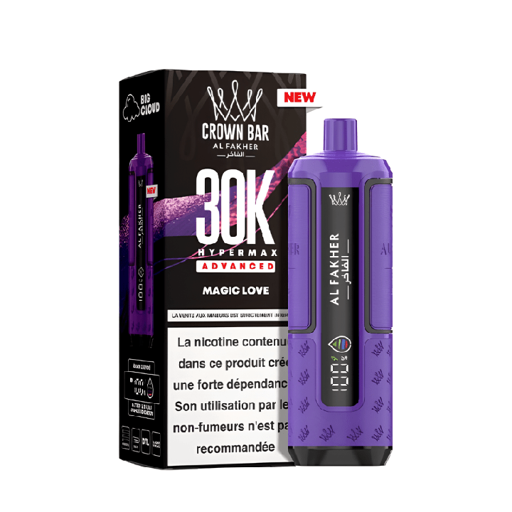 Kit Puff Hyper Max Advanced 30K - Crown Bar by Al Fakher - Magic Love - BYCLOPE