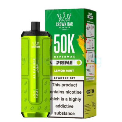 Kit Puff Hypermax Prime 50K - Al Fakher - Citron Menthe - BYCLOPE