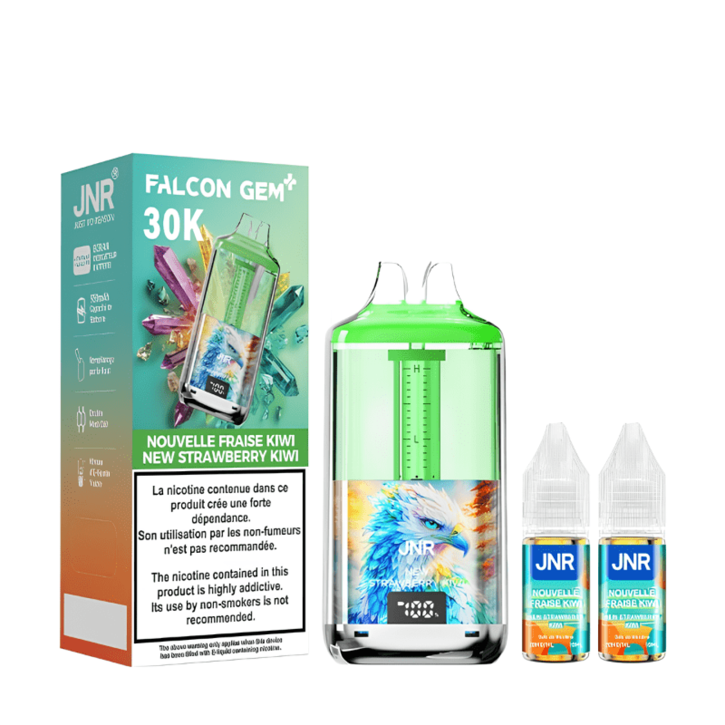 Puff 30K Falcom Gem+ 20mg - JNR - New Strawberry Kiwi - BYCLOPE
