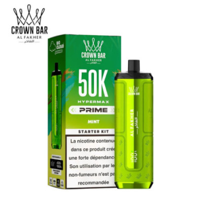 Kit Puff Hypermax Prime 50K - Al Fakher - Mint - BYCLOPE