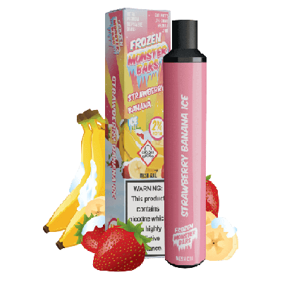 Puff 600 Strawberry Banana Frozen Fruit Monster - Monster Bars - BYCLOPE