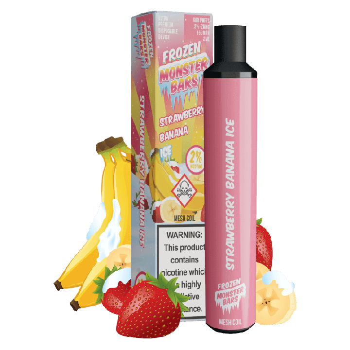 Puff 600 Strawberry Banana Frozen Fruit Monster - Monster Bars - BYCLOPE