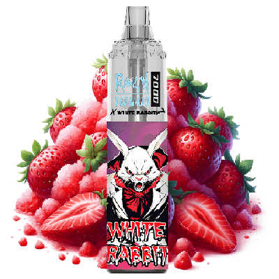 Puff 7000 Strawberry Slush Rechargeable - White Rabbit X RandM Tornado - BYCLOPE